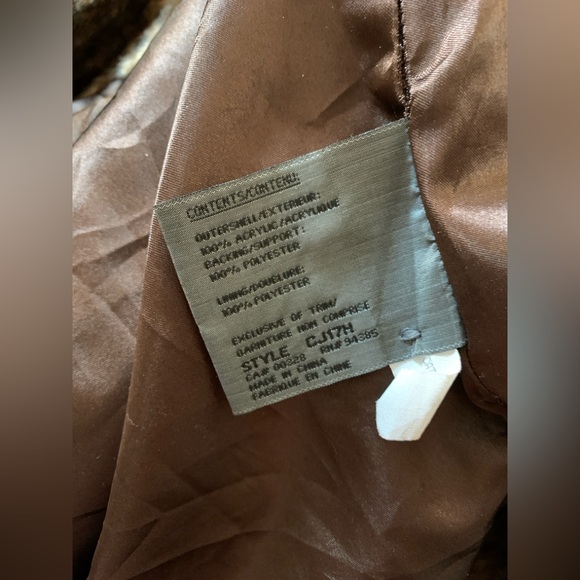 Vintage Amazing Sexy Classy Boho Soft Faux Fur Leopard Print High Collared Coat - Picture 16 of 16